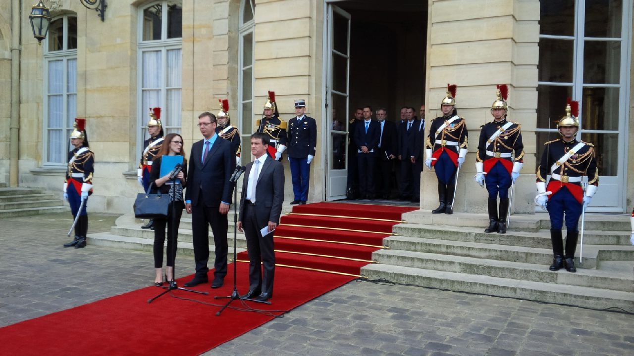 Aleksandar Vučić i Manuel Vals
