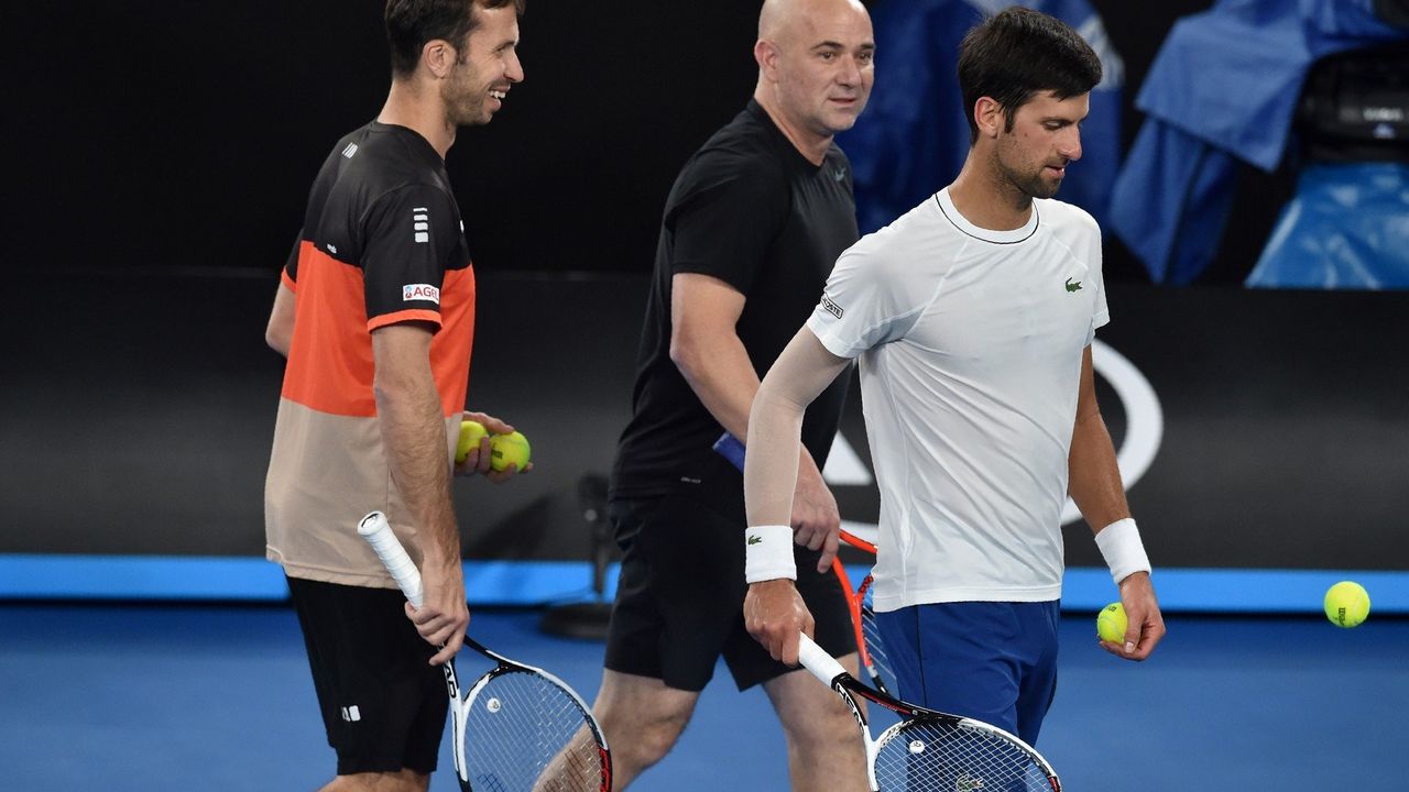 Novak Đoković, Radek Štepanek, Andre Agasi
