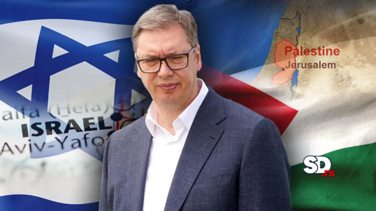 Aleksandar Vučić, Izrael, Palestina