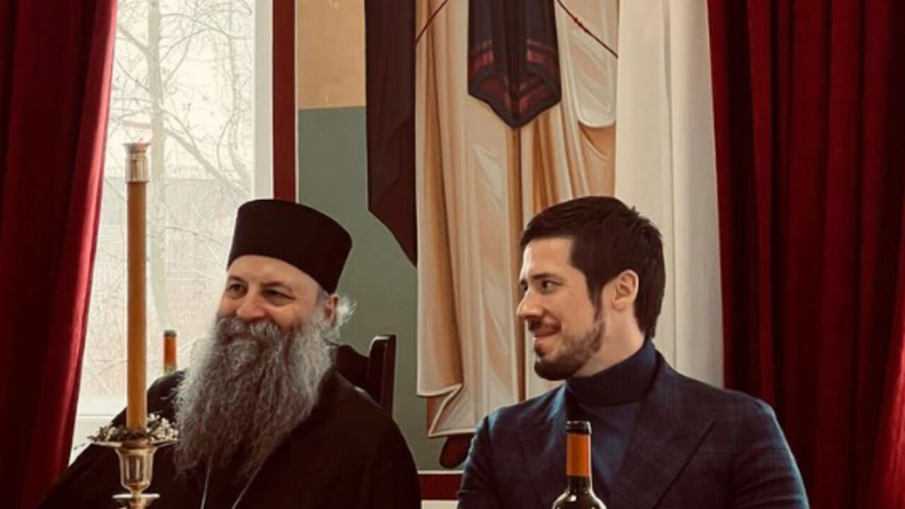 Patrijarh Porfirije i Nikola Rokvić