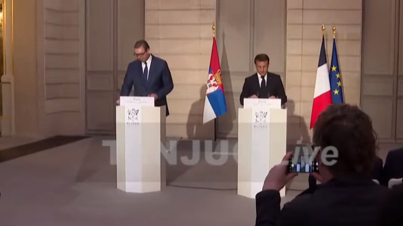 Aleksandar Vučić i Emanuel Makron