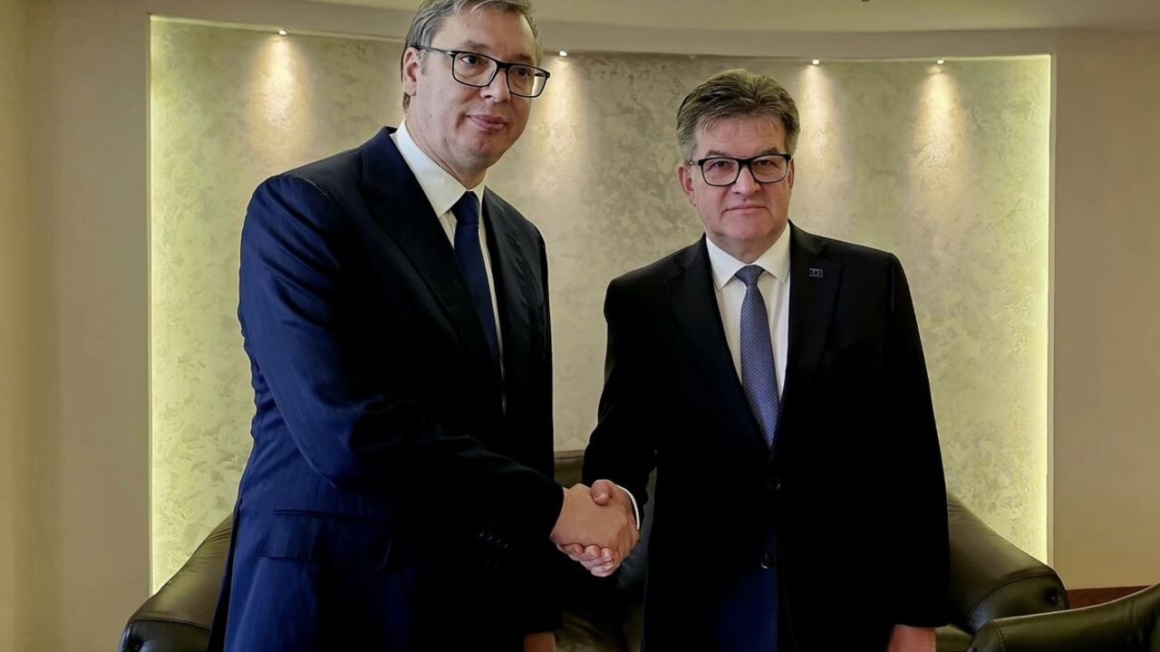 Aleksandar Vučić i Miroslav Lajčak
