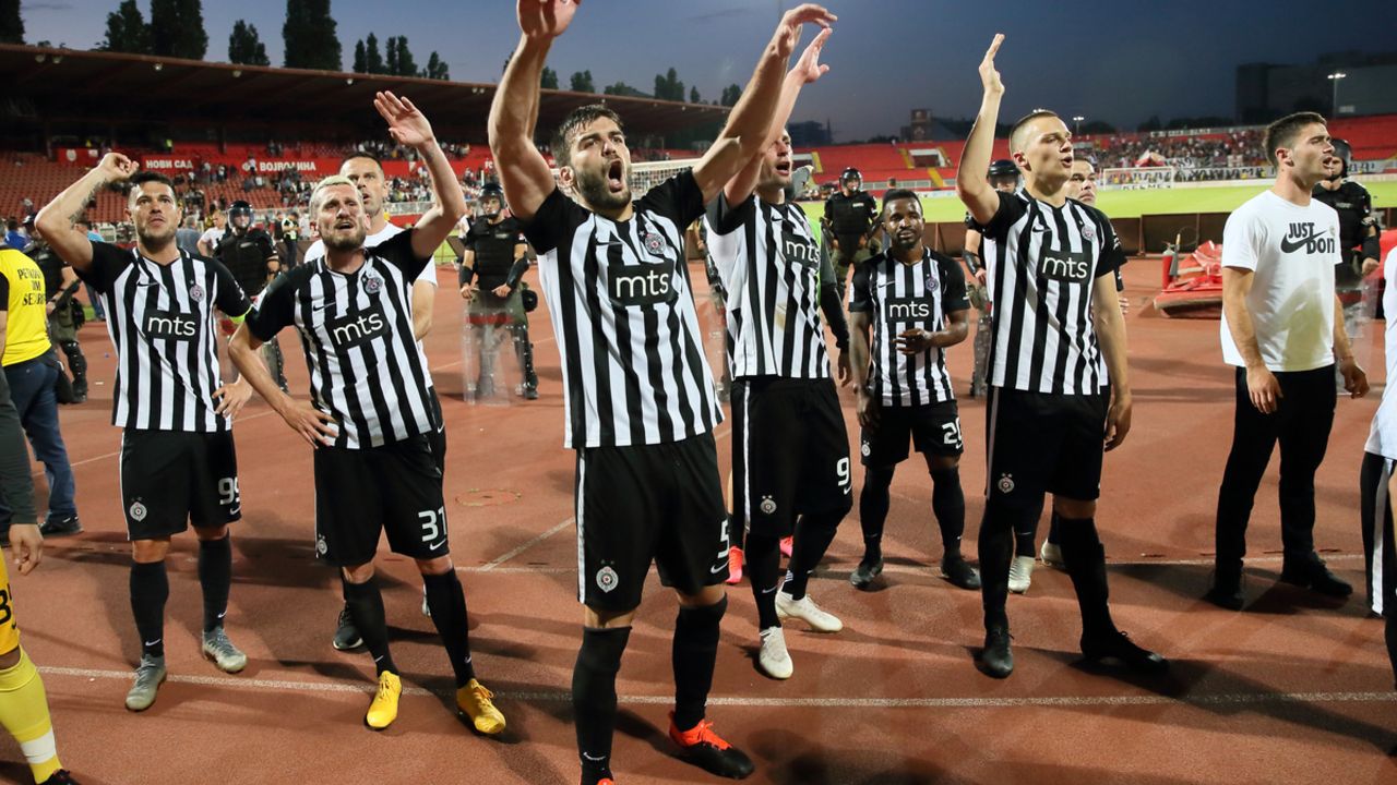 Milan Smiljanić sa saigračima u Partizanu