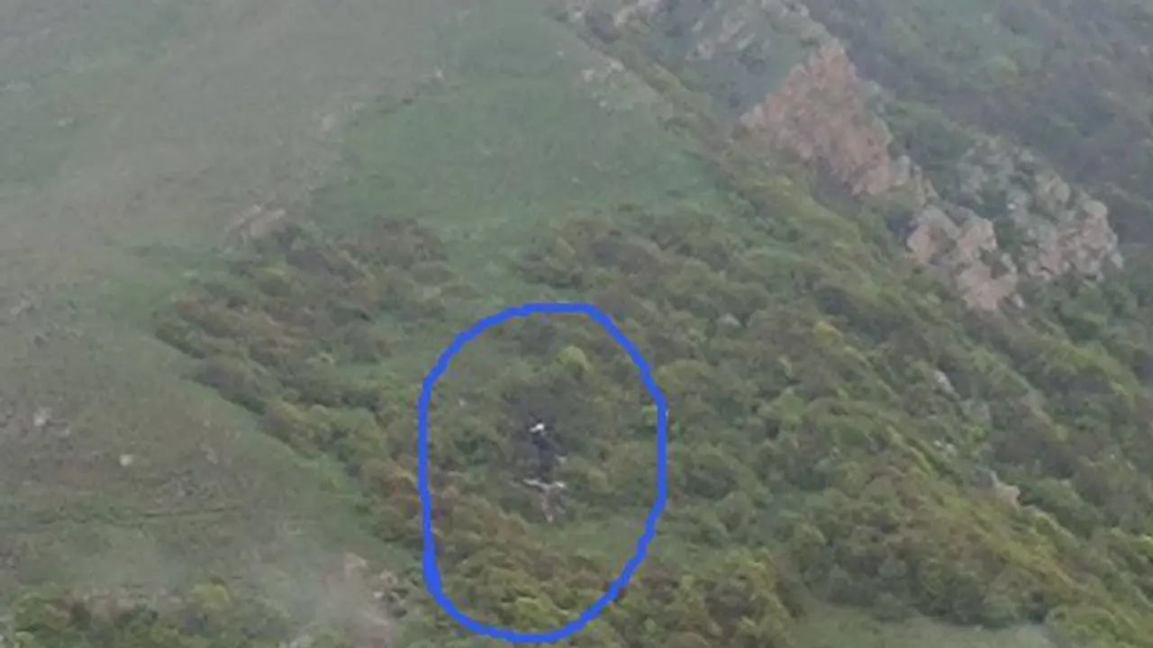 Mesto gde se srušio avion