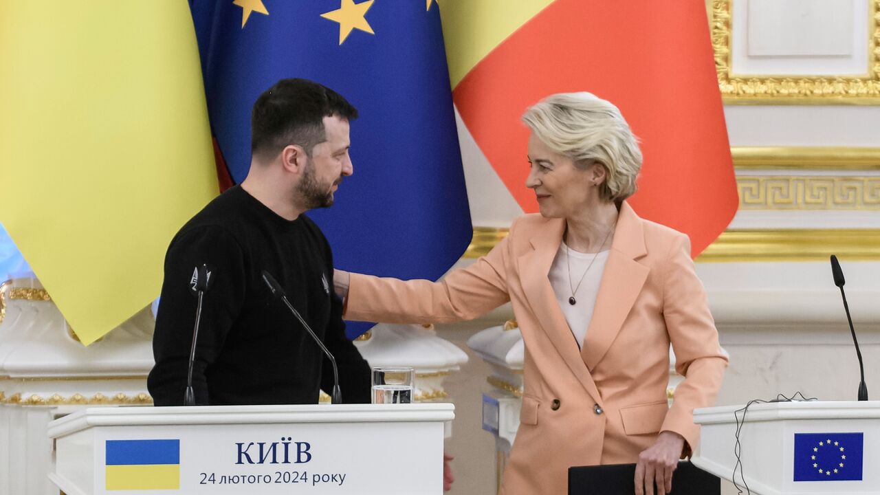 Ursula fon der Lajen i Volodimir Zelenski