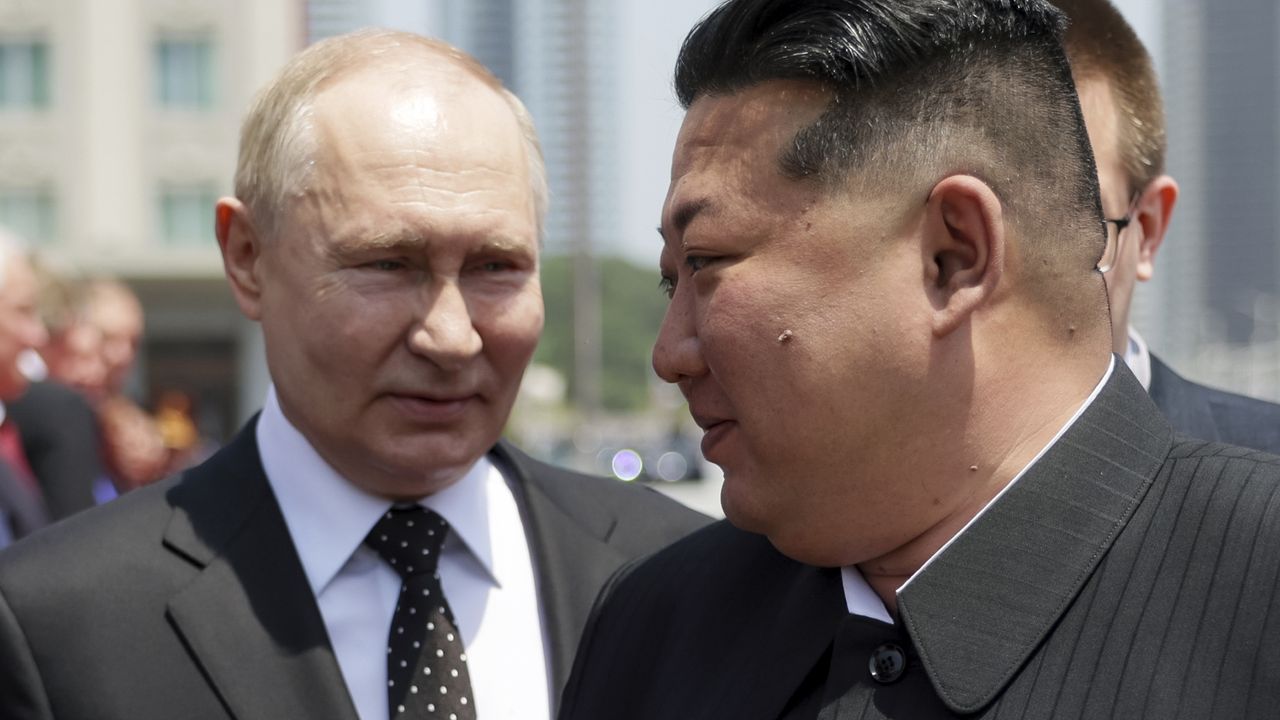 Kim Džong Un i Vladimir Putin u Pjongjangu