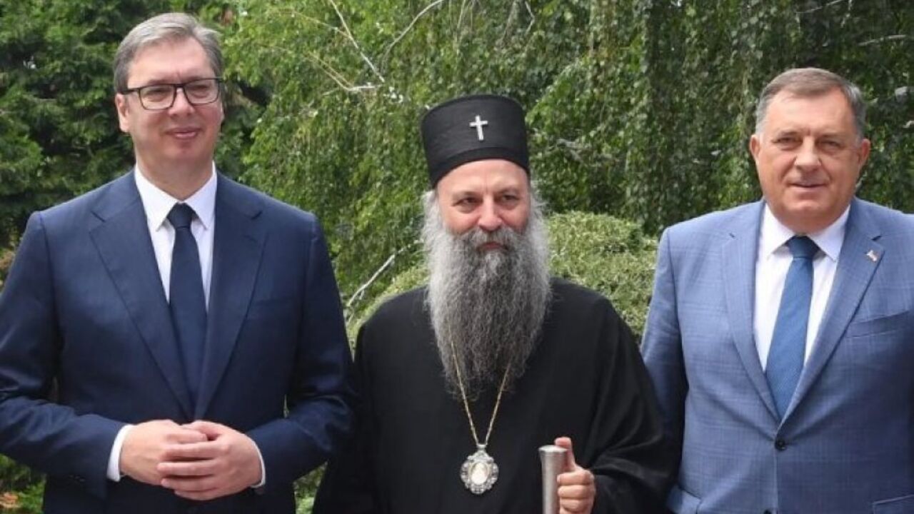 Aleksandar Vučić, Patrijarh Porfirije i Milorad Dodik