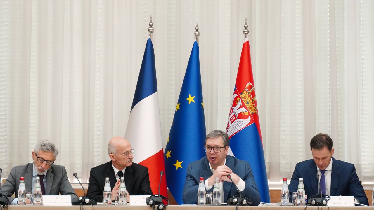 Predsednik Vučić i ministar Mali na sastanku sa delegacijom MEDEF