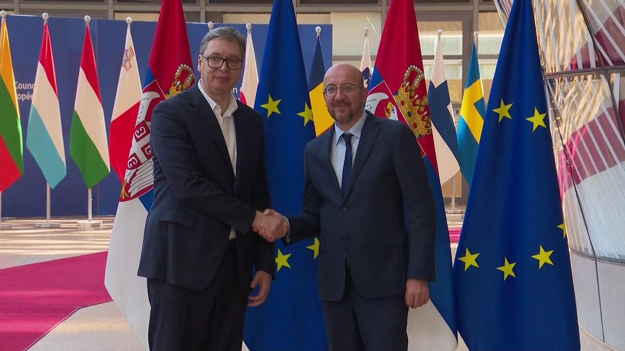 Aleksandar Vučić i Šarl Mišel