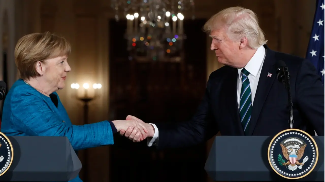 Angela Merkel i Donald Tramp