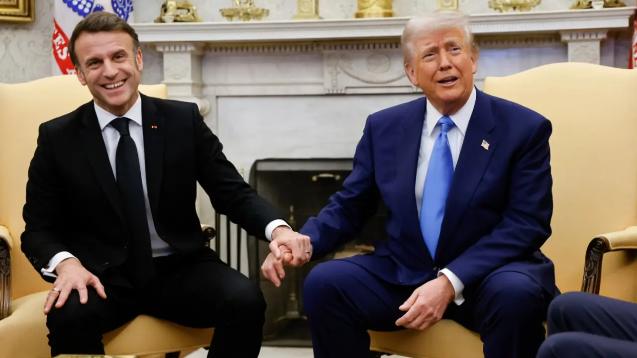 Donald Tramp i Emanuel Makron