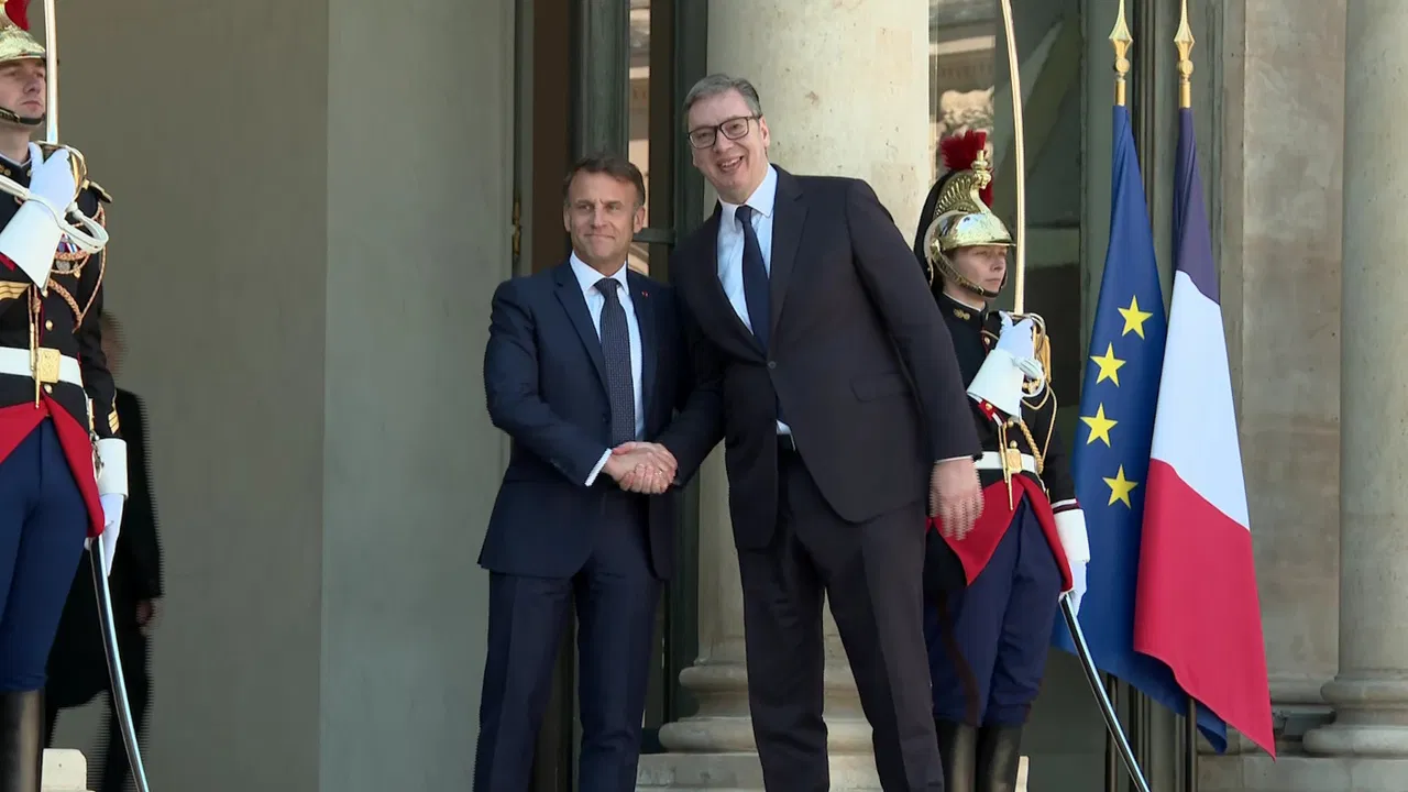 Emanuel Makron i Aleksandar Vučić
