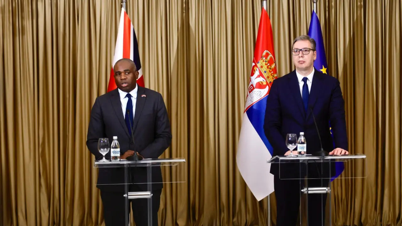 Aleksandar Vučić i Dejvid Lami