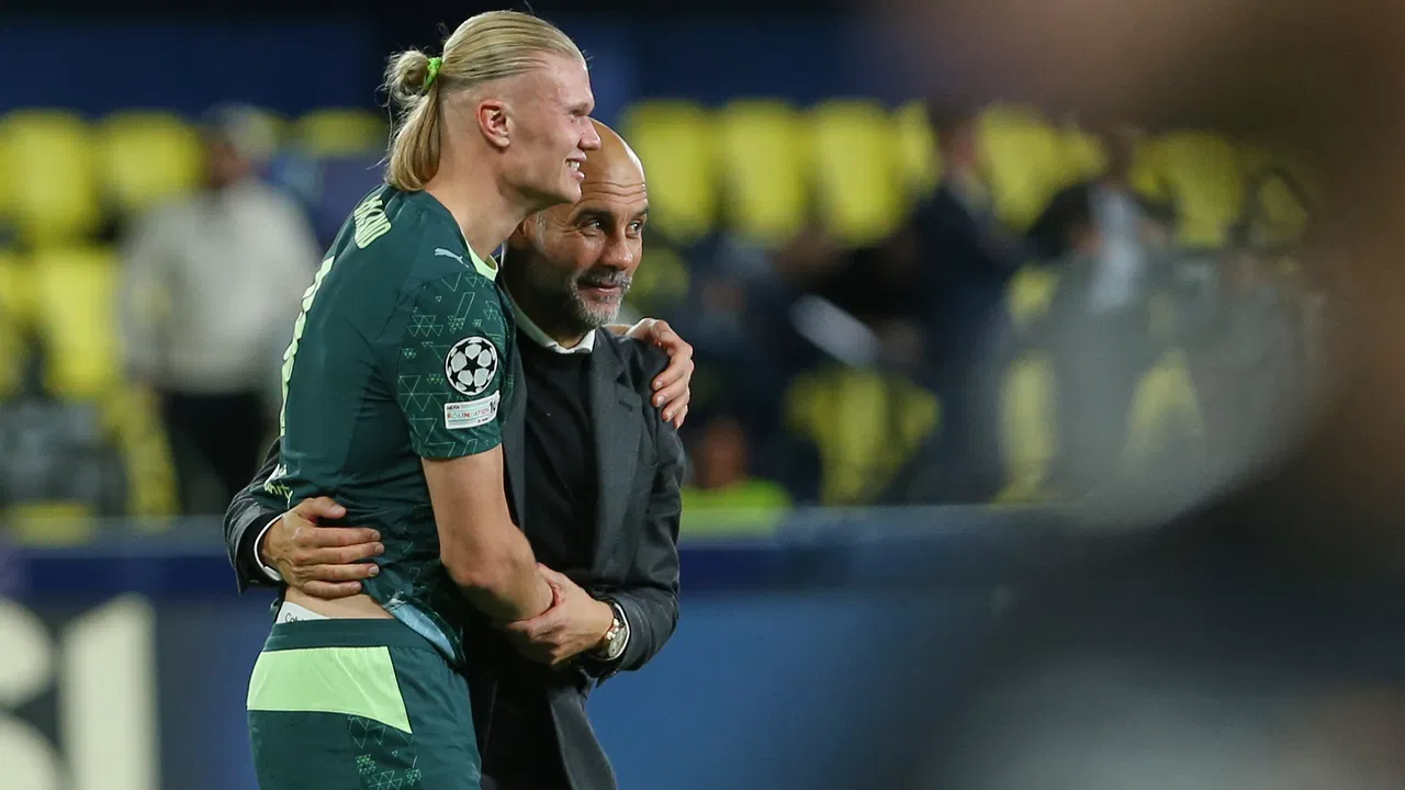 Pep Gvardiola i Erling Haland