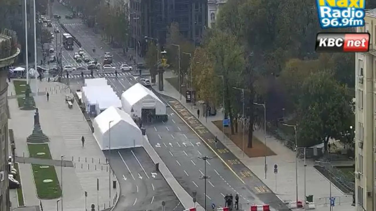 Situacija ispred Skupštine Srbije