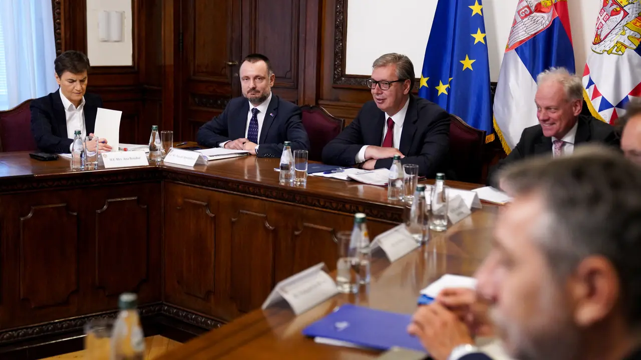 Aleksandar Vučić na sastanku sa Gertom Janom Kopmanom