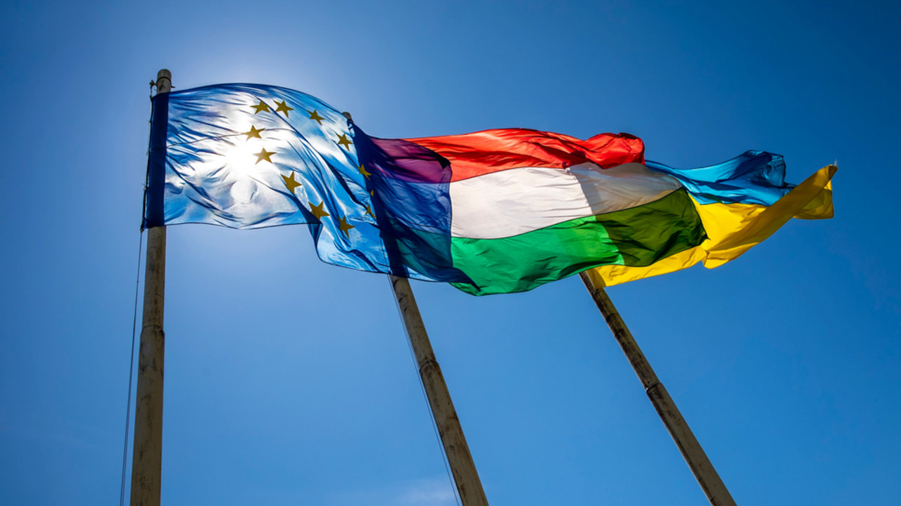 Zastave Evropske Unije, Mađarske i Ukrajine