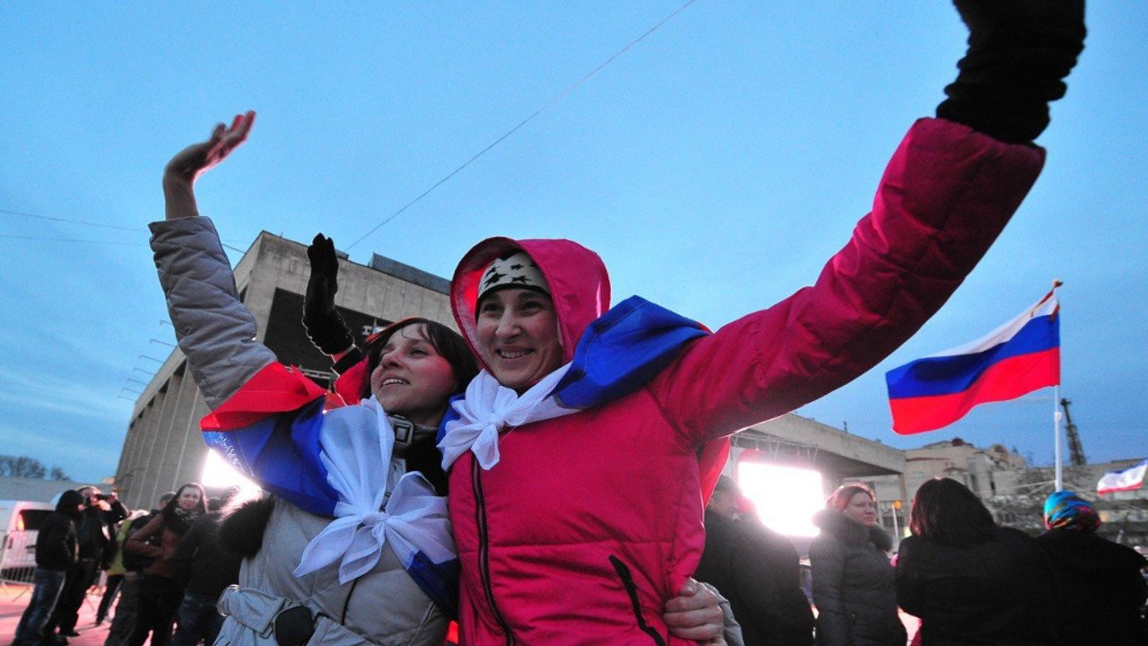 Proslava rezeltata referenduma, Simferopol, Krim