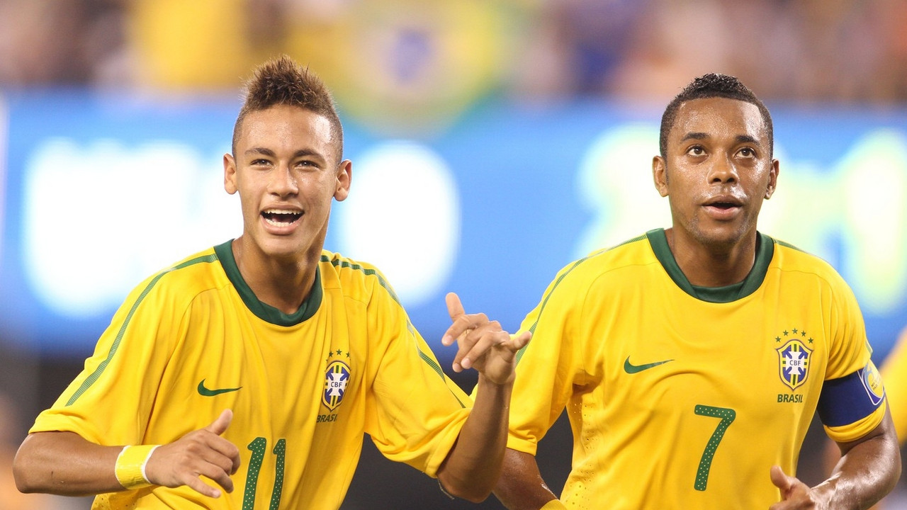 Robiinjo i Nejmar na meču Brazil - SAD 2010. godine
