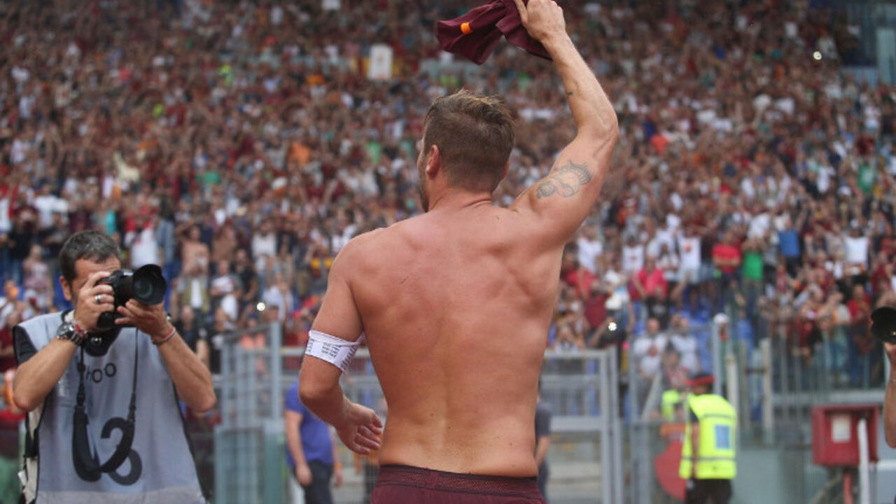Frančesko Toti sa navijačima Rome