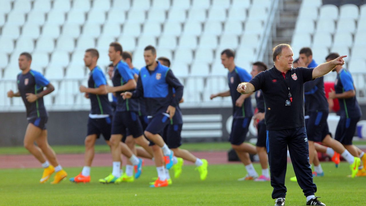 Dik Advokat na treningu reprezentacije Srbije pred meč sa Albanijom u kvalifikacijama za EURO 2016.