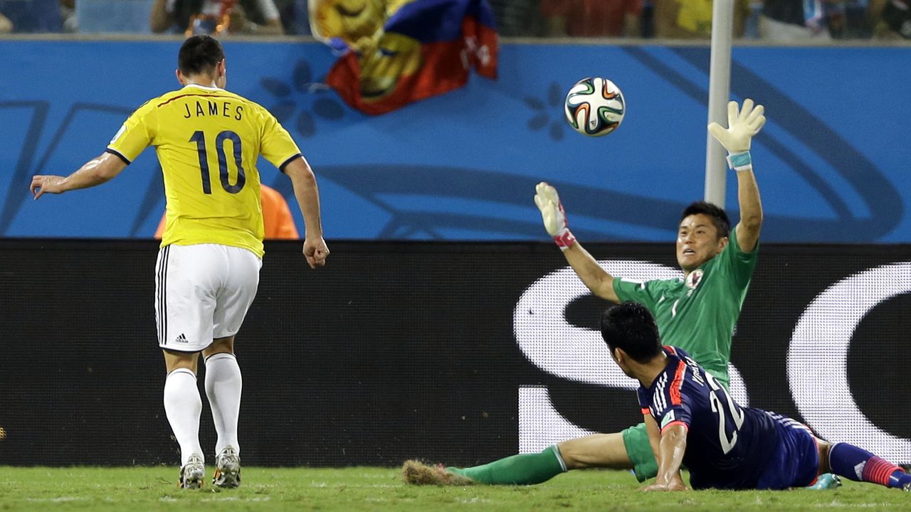 Hames Rodrigez postiže četvrti gol za Kolumbiju na meču protiv Japana na SP u Brazilu