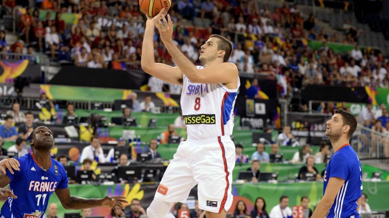 Nemanja Bjelica na meču drugog kola SP u Španiji protiv Francuske