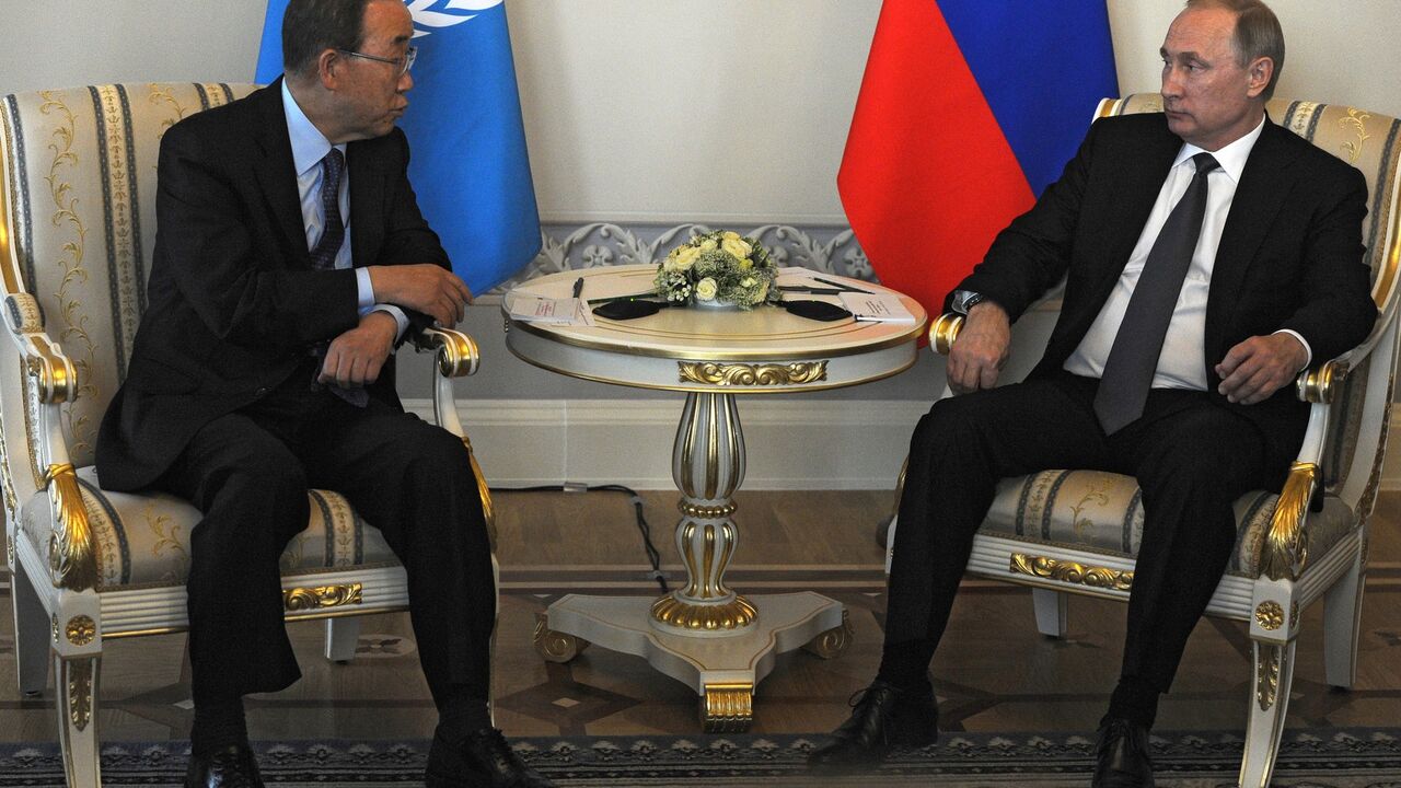 Ban Ki Mun i Vladimir Putin