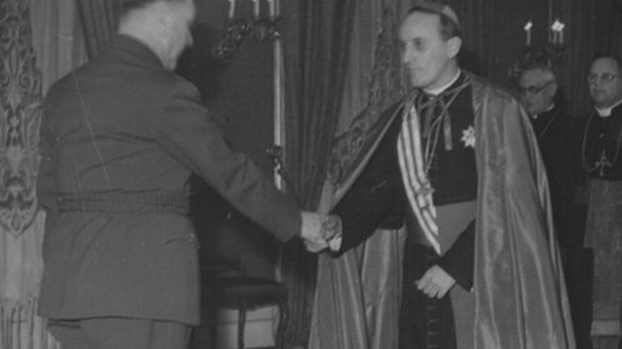 Alojzije Stepinac i ustaški poglavnik Ante Pavelić