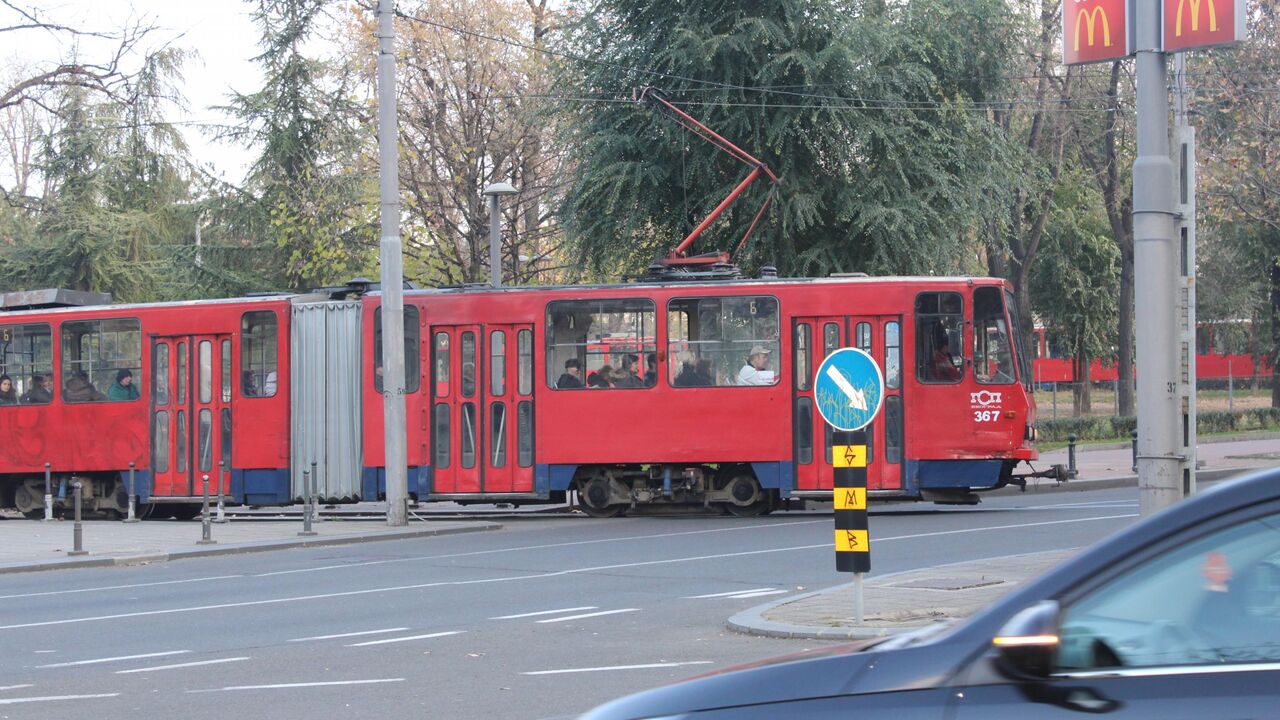 Tramvajska okretnica kod Crkve svetog Marka