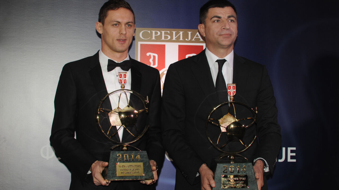 Radovan Ćurčić i Nemanja Matić na dodeli "Zlatne lopte"