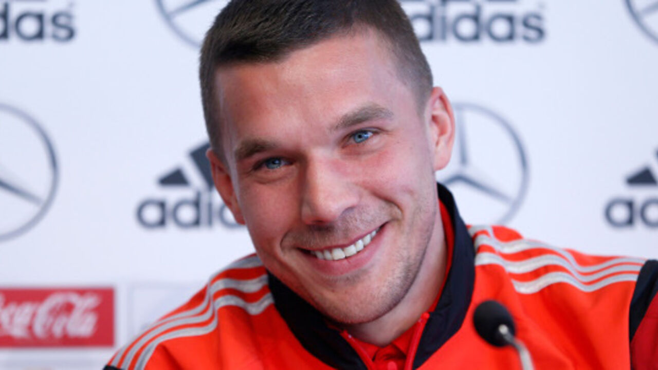 Lukas Podolski na konferenciji za štampu