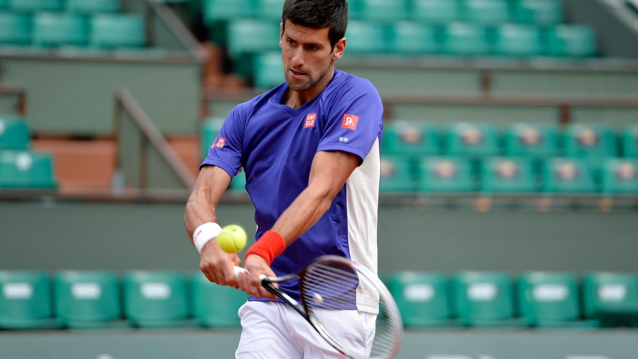 Novak Đoković trenira na Rolan Garosu