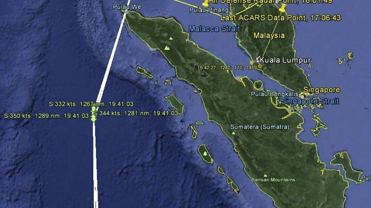 Satelitski snimak MH370