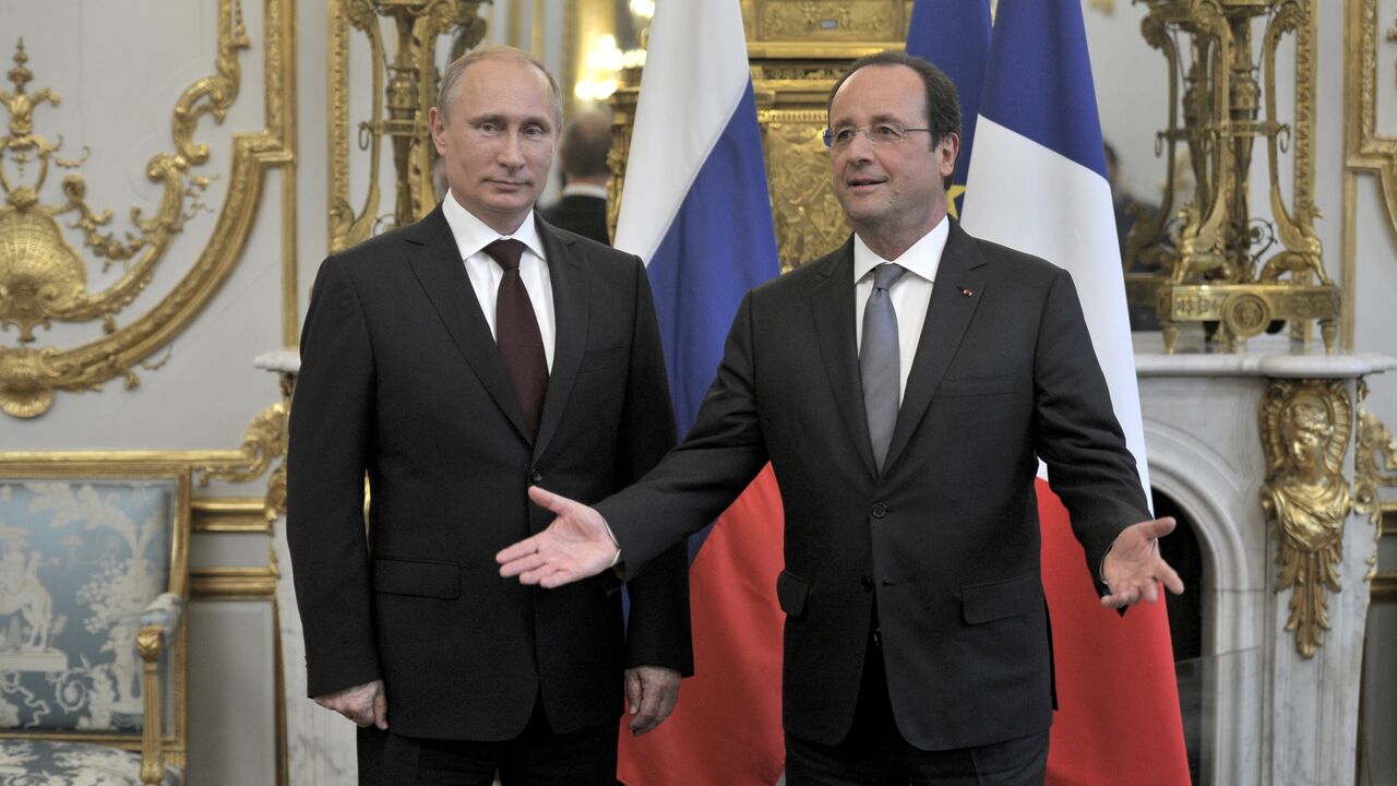 Fransoa Oland i Vladimir Putin