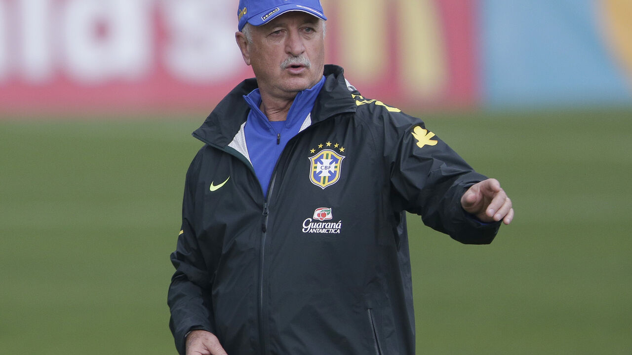 Felipe Skolari na treningu reprezentacije Brazila pred Svetsko prvenstvo