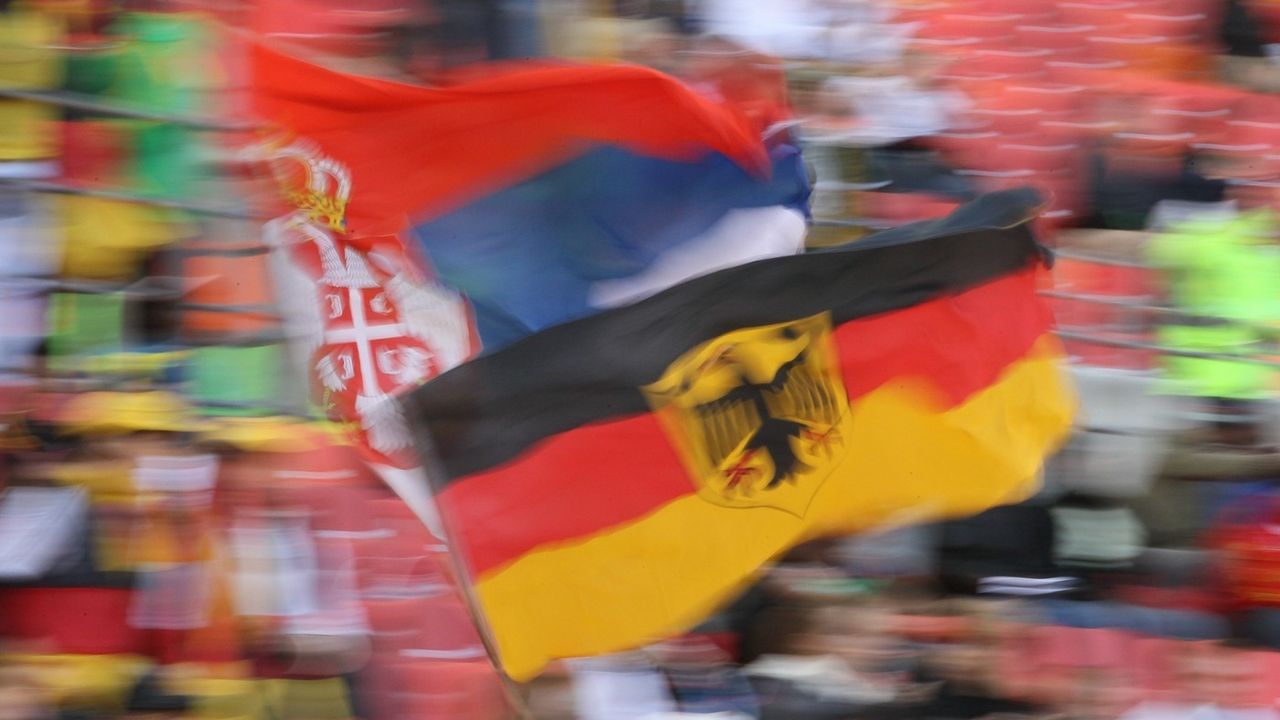 Zastave Srbije i Nemačke