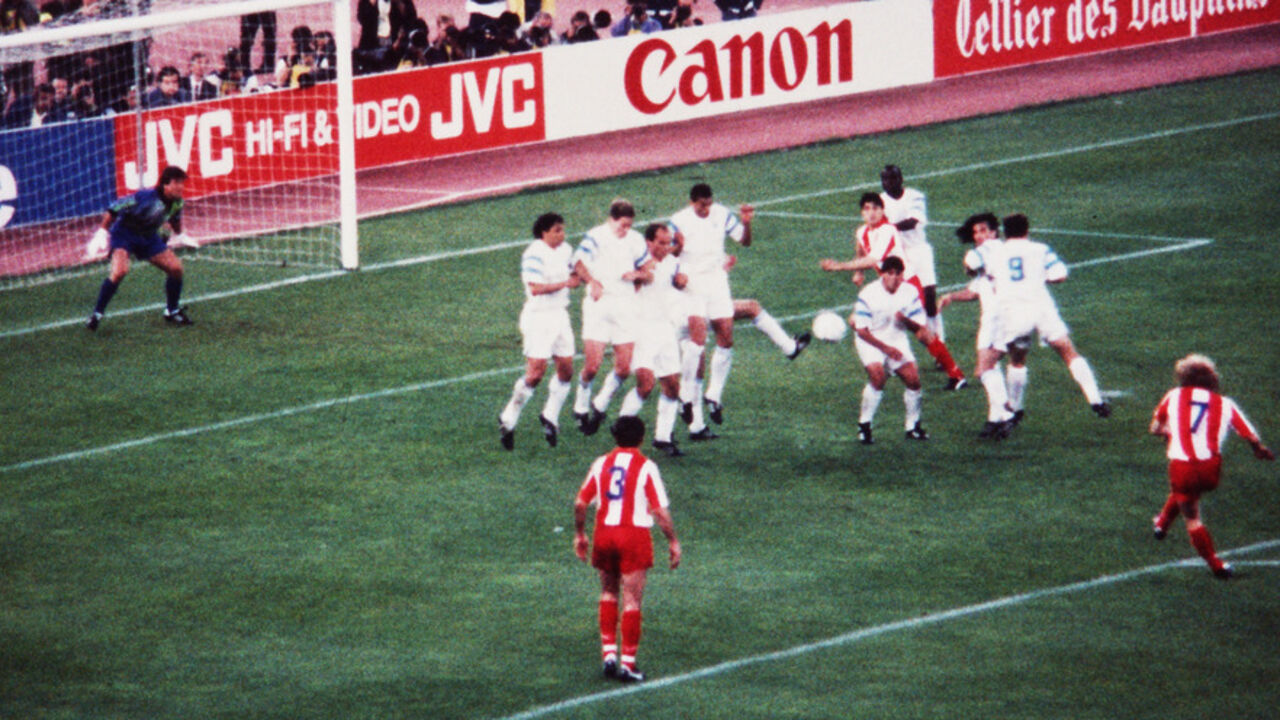 Detalj sa meča finala KEŠ 1991. godine između Zvezde i Olimpika
