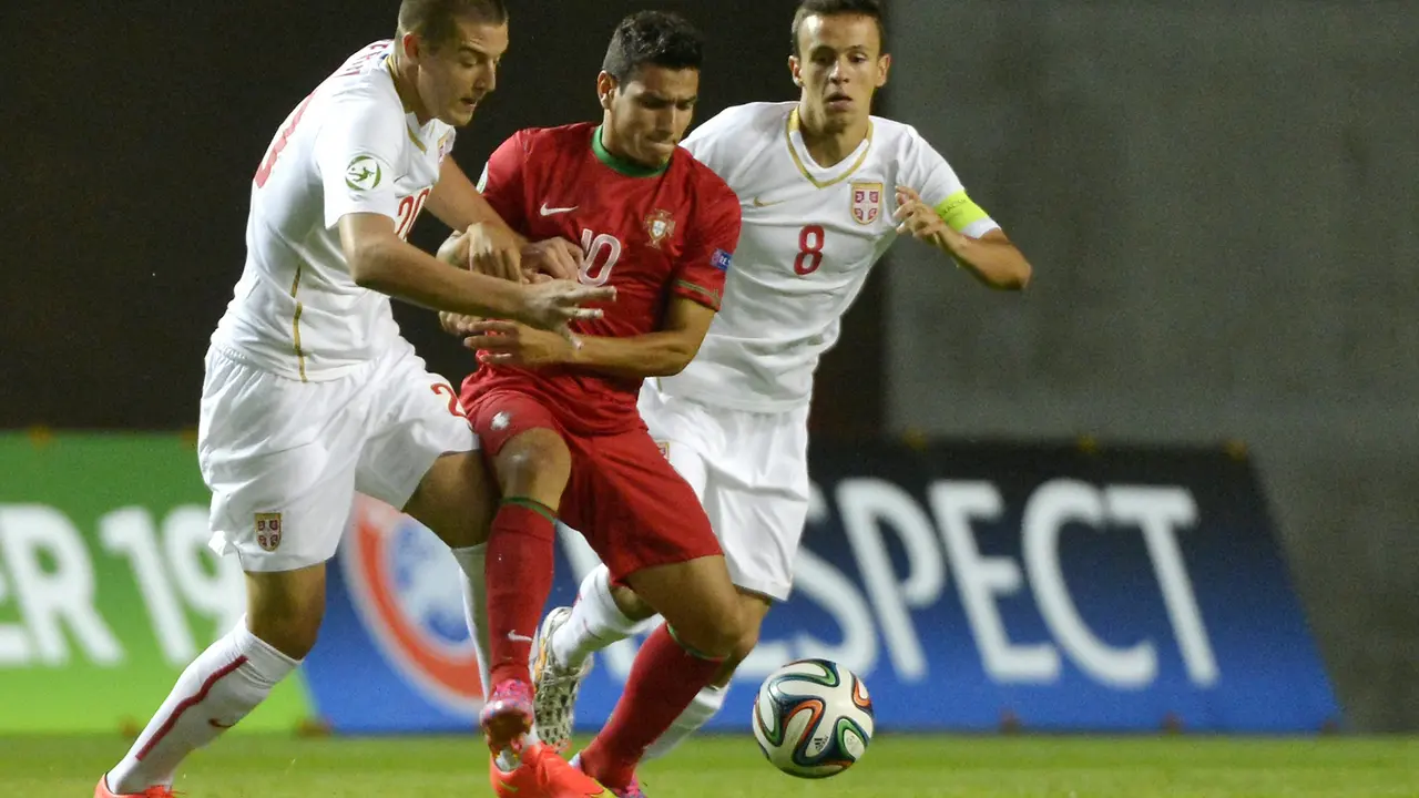 Detalj sa meča Portugal - Srbija na EP U19 u Mađarskoj