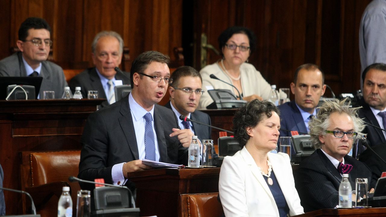 Aleksandar Vučić u parlamentu
