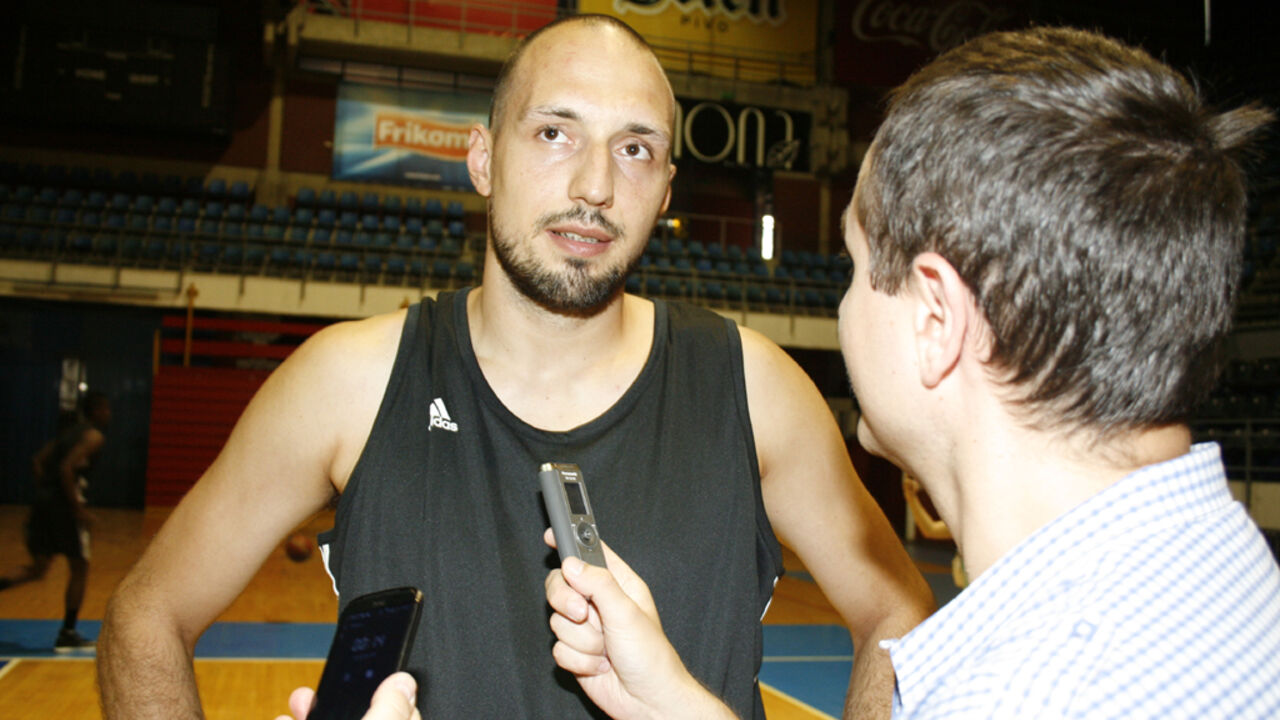 Luka Bogdanović na treningu Partizana