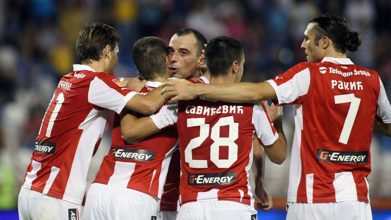 Fudbaleri Crvene zvezde slave pogodak na meču drugog kola JSL protiv Jagodine