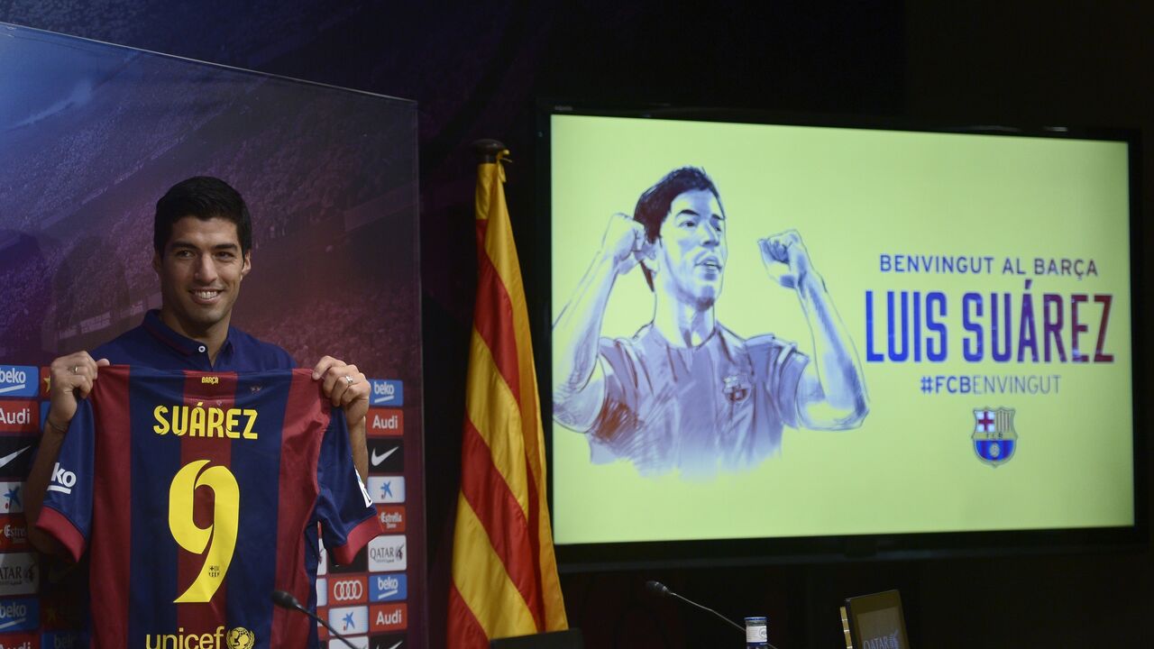 Luis Suarez na predstavljanju u Barseloni