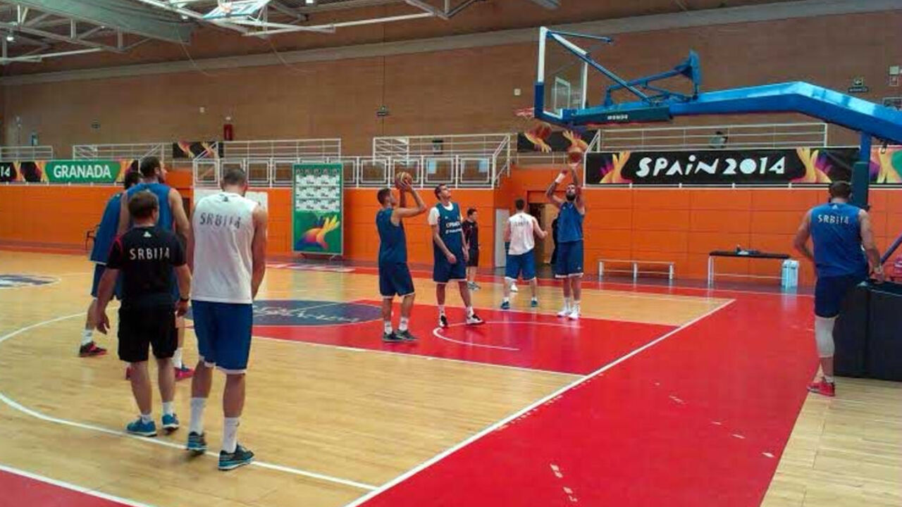 Prvi trening košarkaša Srbije po dolasku u Granadu