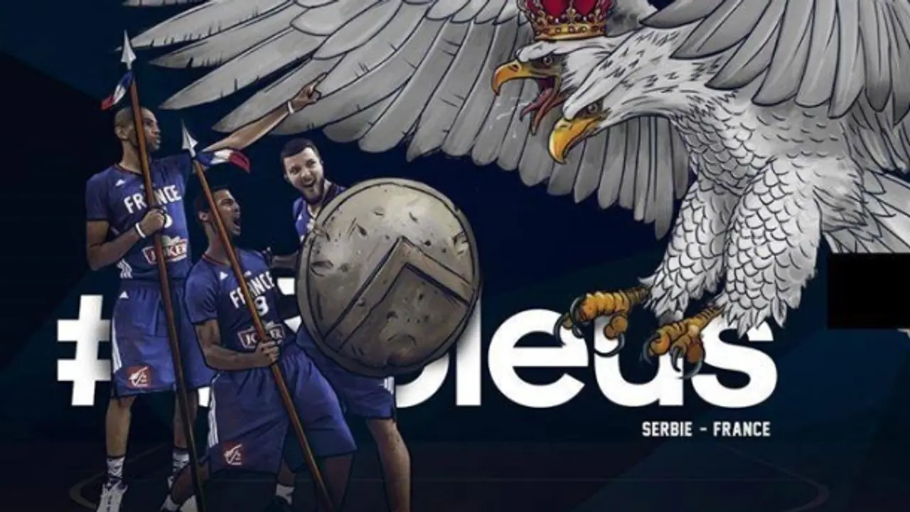 Francuski poster, najava polufinala SP u košarci između Francuske i Srbije