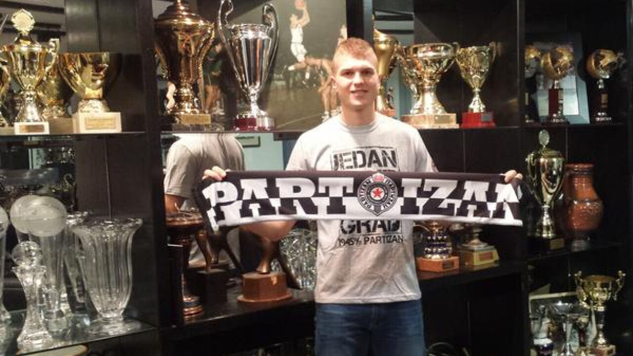 Novi košarkaš Partizana Edo Murić u prostorijama kluba