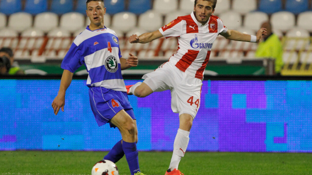 Lazar Obradović (Borac) i Nenad Gavrić (Crvena zvezda) u duelu 