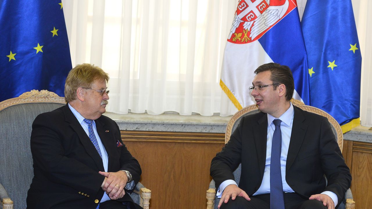 Aleksandar Vučić i Elmar Brok