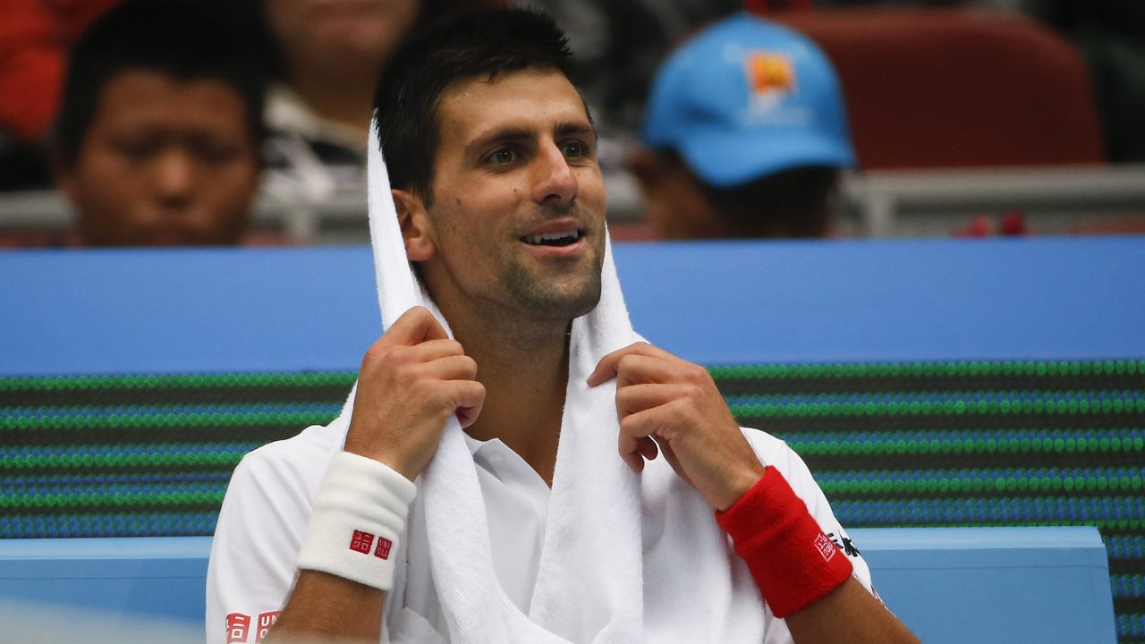 Novak Đoković tokom meča sa Grigorom Dimitrovim