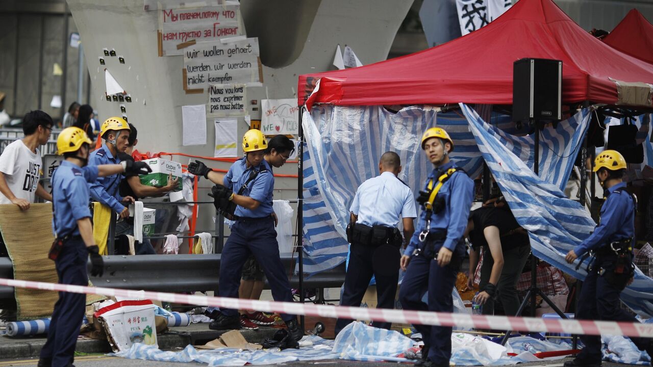 Hong kong, protest, barikade